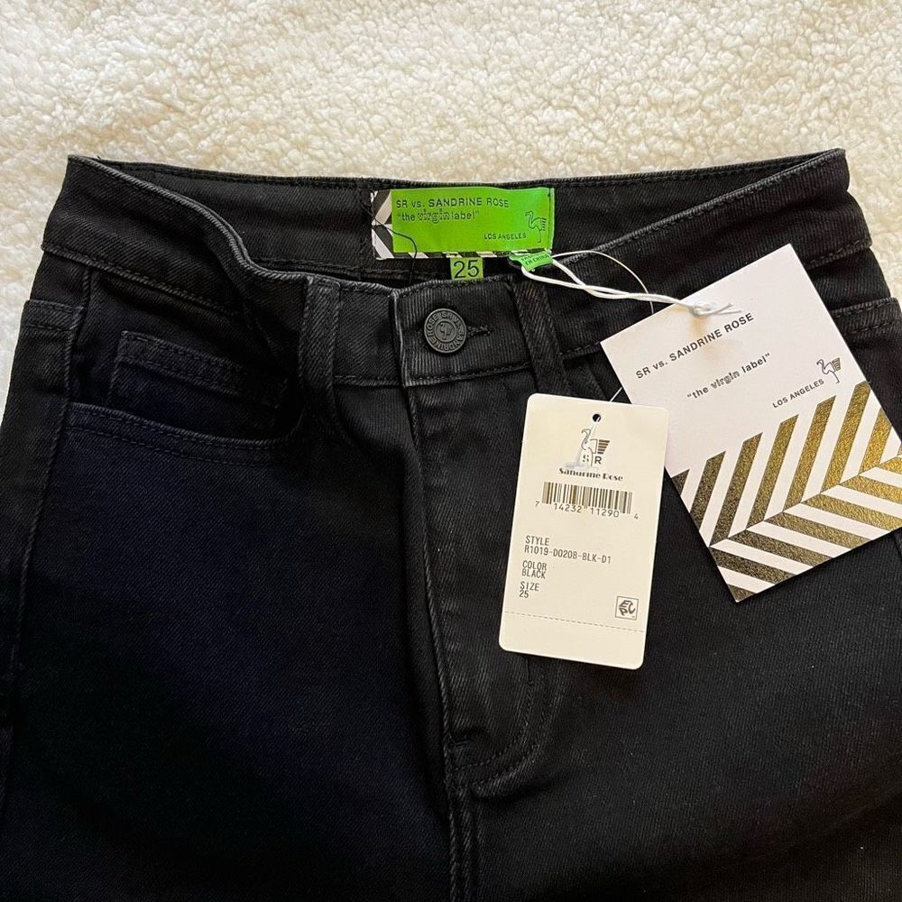 Free People Sandrine Rose Womens Black‎ Skinny Stretch Hi Rise Jeans Size 25 NWT - Picture 6 of 11